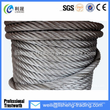 19 * 7 Cuerda de alambre de alta tensión galvanizada de alta resistencia para grúa
